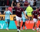 Flemming’s dramatic Burnley double pegs back West Ham on Championship return