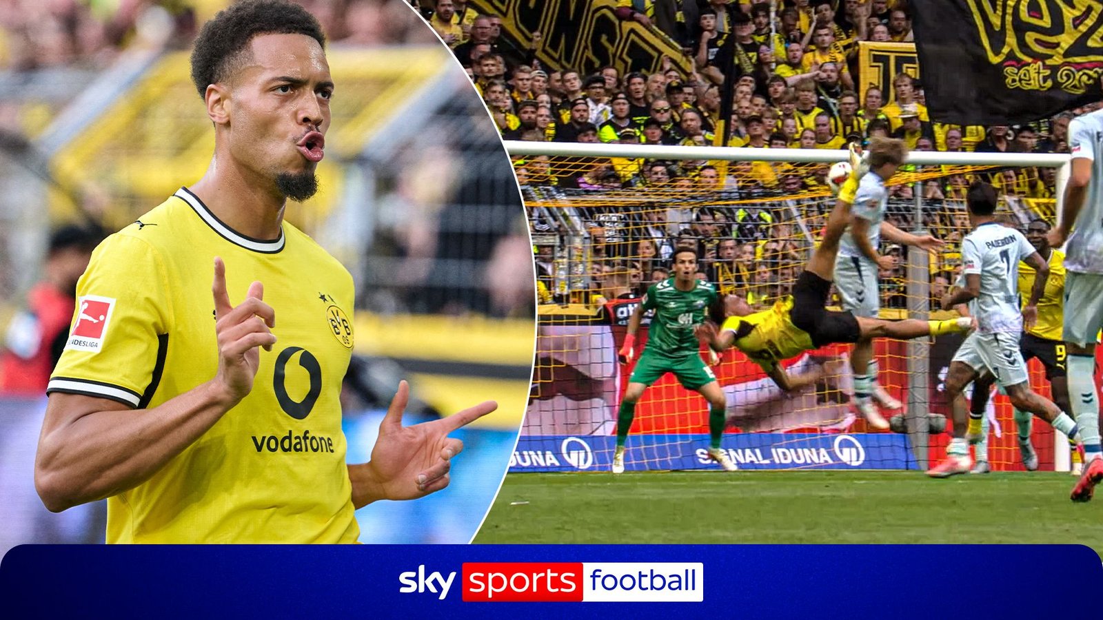 Felix Nmaecha's Stunning Bicycle Kick Highlights Dortmund's Bundesliga Match Against Paderborn