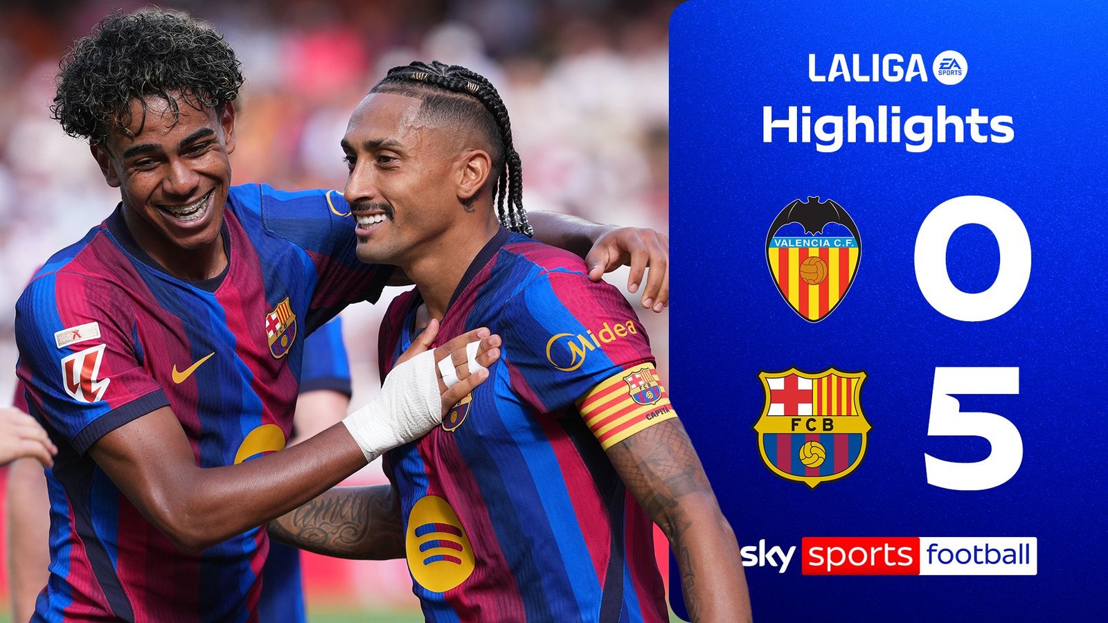 Barcelona Secures Dominant 5-0 Victory Over Valencia in La Liga Showdown