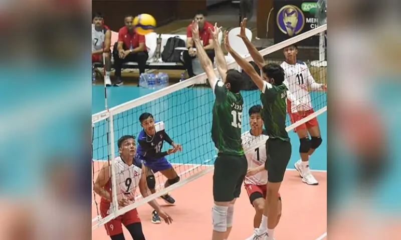 Pakistan Remains Undefeated in CAVA Volleyball Championship with Win Over Nepal