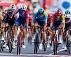 Vuelta a España: tearful Tronchon claims surprise stage victory in chaotic finish