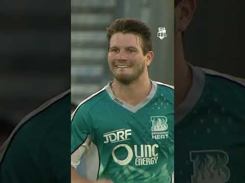 OUCH! Michael Neser's first BBL wicket came after this nasty delivery to Mitch Marsh 😅 #cricket