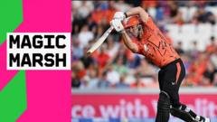 Mitch Marsh Shines with 76 Runs for Sunrisers Leeds Against London Spirit in The Hundred