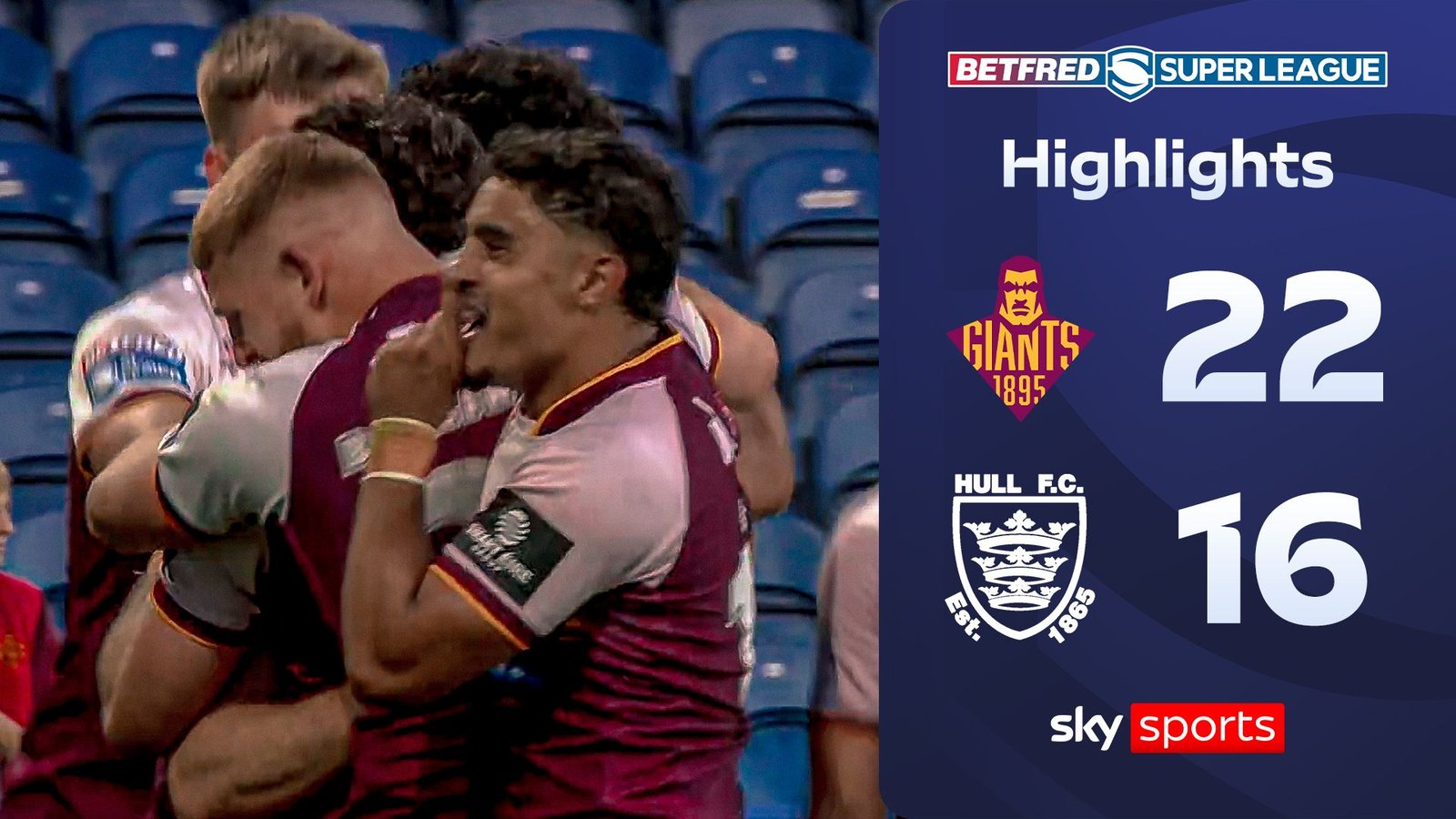 Huddersfield Giants 22-16 Hull FC